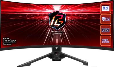 Игровой монитор ASRock Phantom Gaming PG34WQ15R3A Игровой монитор ASRock Phantom Gaming PG34WQ15R3A